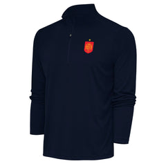 Spain National Team Antigua Statement Quarter-Zip Pullover Navy
