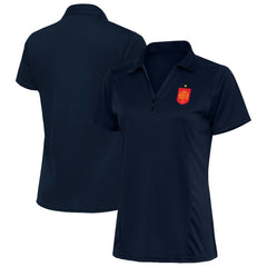 Spain National Team Antigua Women's Statement Y-Neck Polo Navy