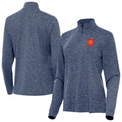 Spain National Team Antigua Women's Quarter-Zip Pullover Heather Navy