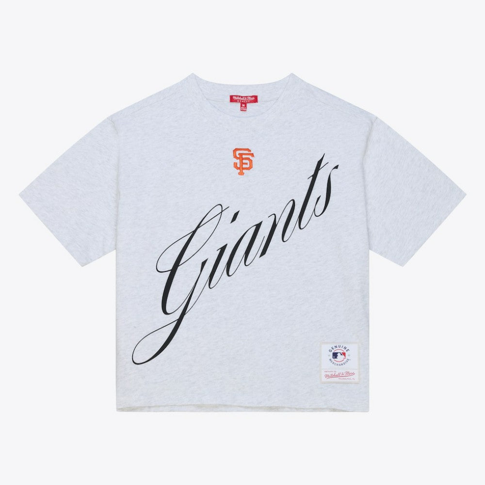 San Francisco Giants Mitchell & Ness Women's Script Cropped Boxy T-Shirt Online