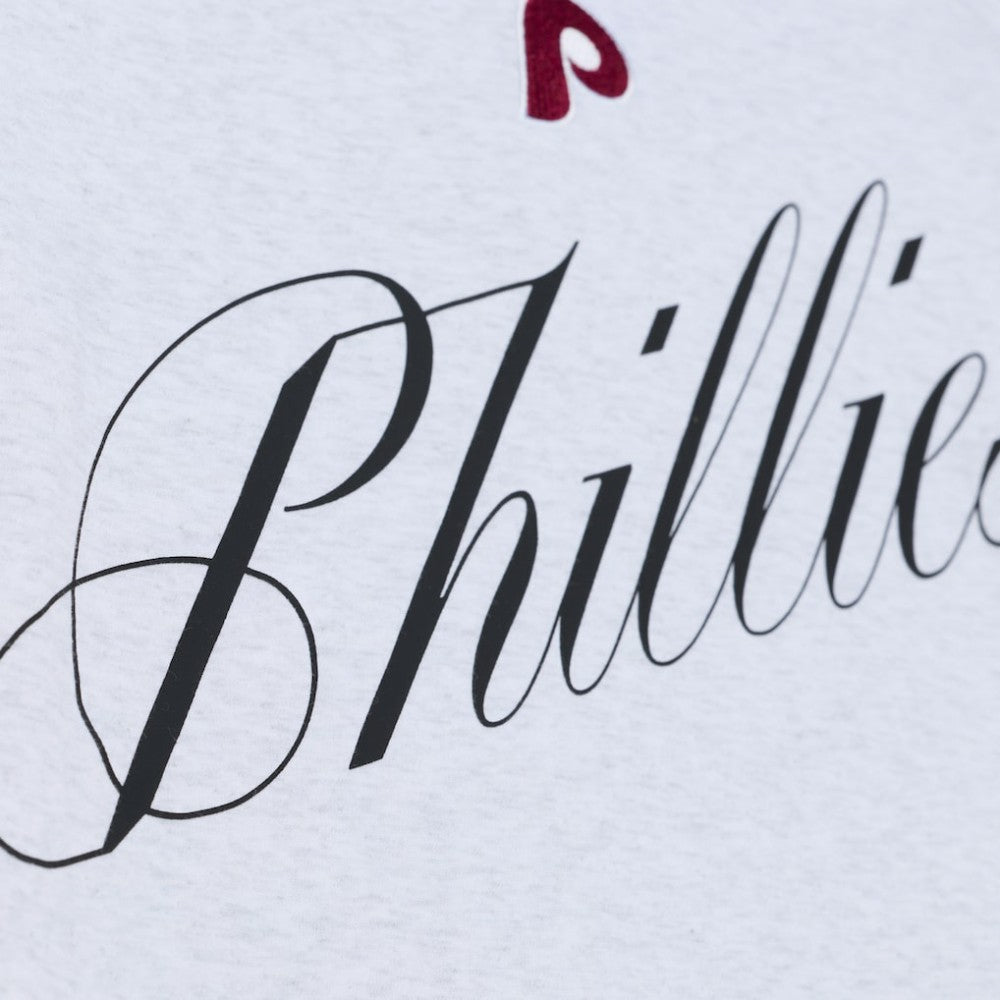Philadelphia Phillies Mitchell & Ness Women's Script Cropped Boxy T-Shirt Sale