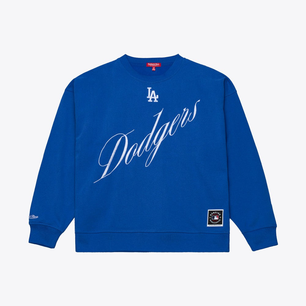Los Angeles Dodgers Mitchell & Ness Women's Script Sweatshirt Outlet