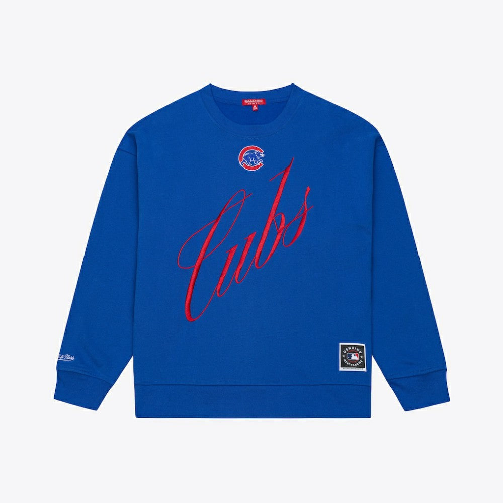 Chicago Cubs Mitchell & Ness Women's Script Sweatshirt Sale