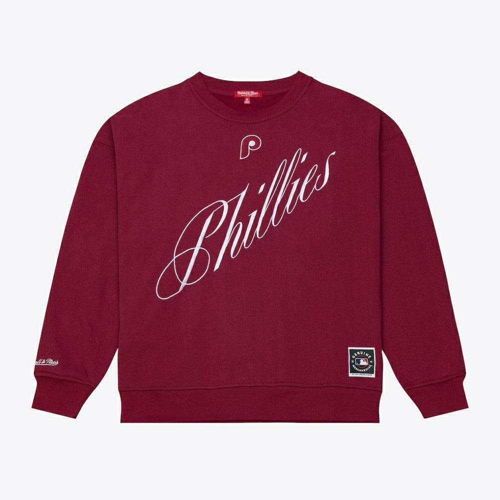 Philadelphia Phillies Mitchell & Ness Women's Script Sweatshirt Online