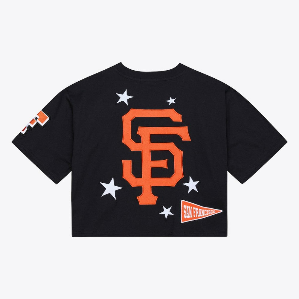 San Francisco Giants Mitchell & Ness Women's Pep Rally Cropped Boxy T-Shirt for sale