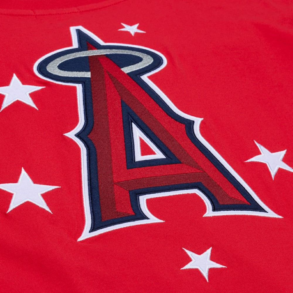 Los Angeles Angels Mitchell & Ness Women's Pep Rally Cropped Boxy T-Shirt for sale