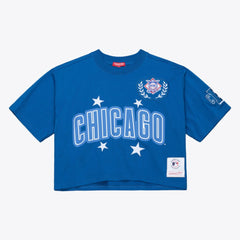 Chicago Cubs Mitchell & Ness Women's Pep Rally Cropped Boxy T-Shirt Online
