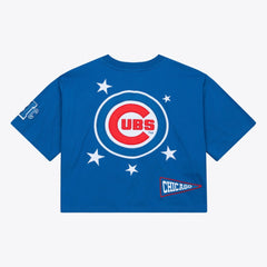 Chicago Cubs Mitchell & Ness Women's Pep Rally Cropped Boxy T-Shirt Online