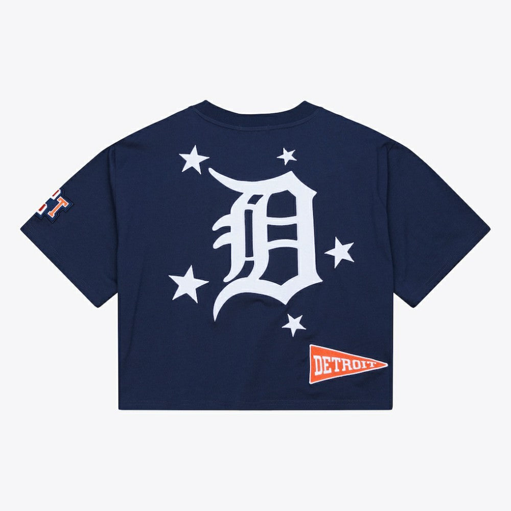 Detroit Tigers Mitchell & Ness Women's Pep Rally Cropped Boxy T-Shirt Online