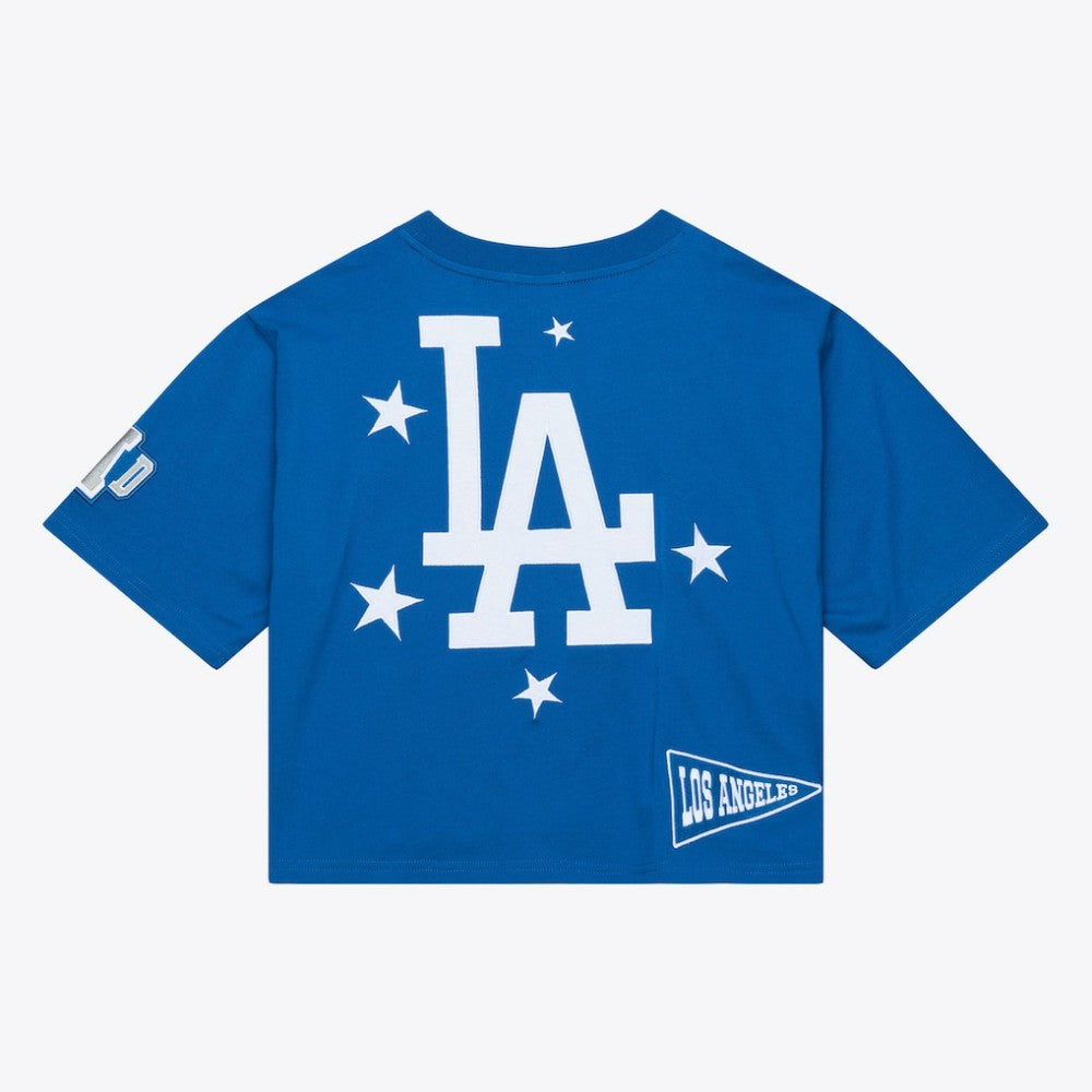 Los Angeles Dodgers Mitchell & Ness Women's Pep Rally Cropped Boxy T-Shirt Sale