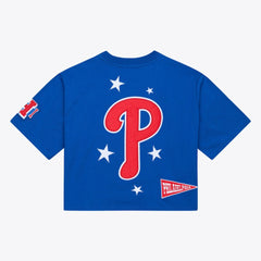 Philadelphia Phillies Mitchell & Ness Women's Pep Rally Cropped Boxy T-Shirt for sale