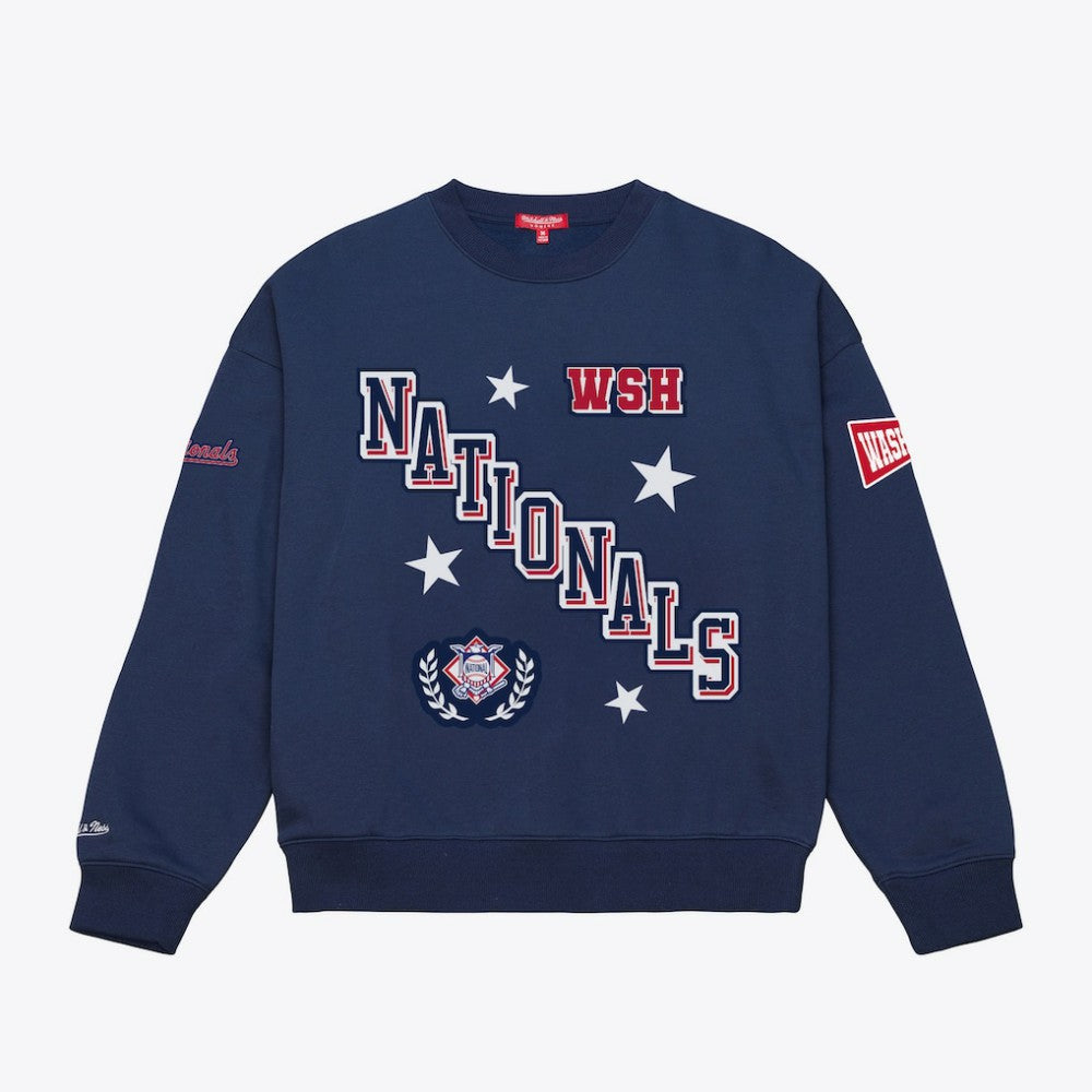 Washington Nationals Mitchell & Ness Women's Pep Rally Sweatshirt Sale