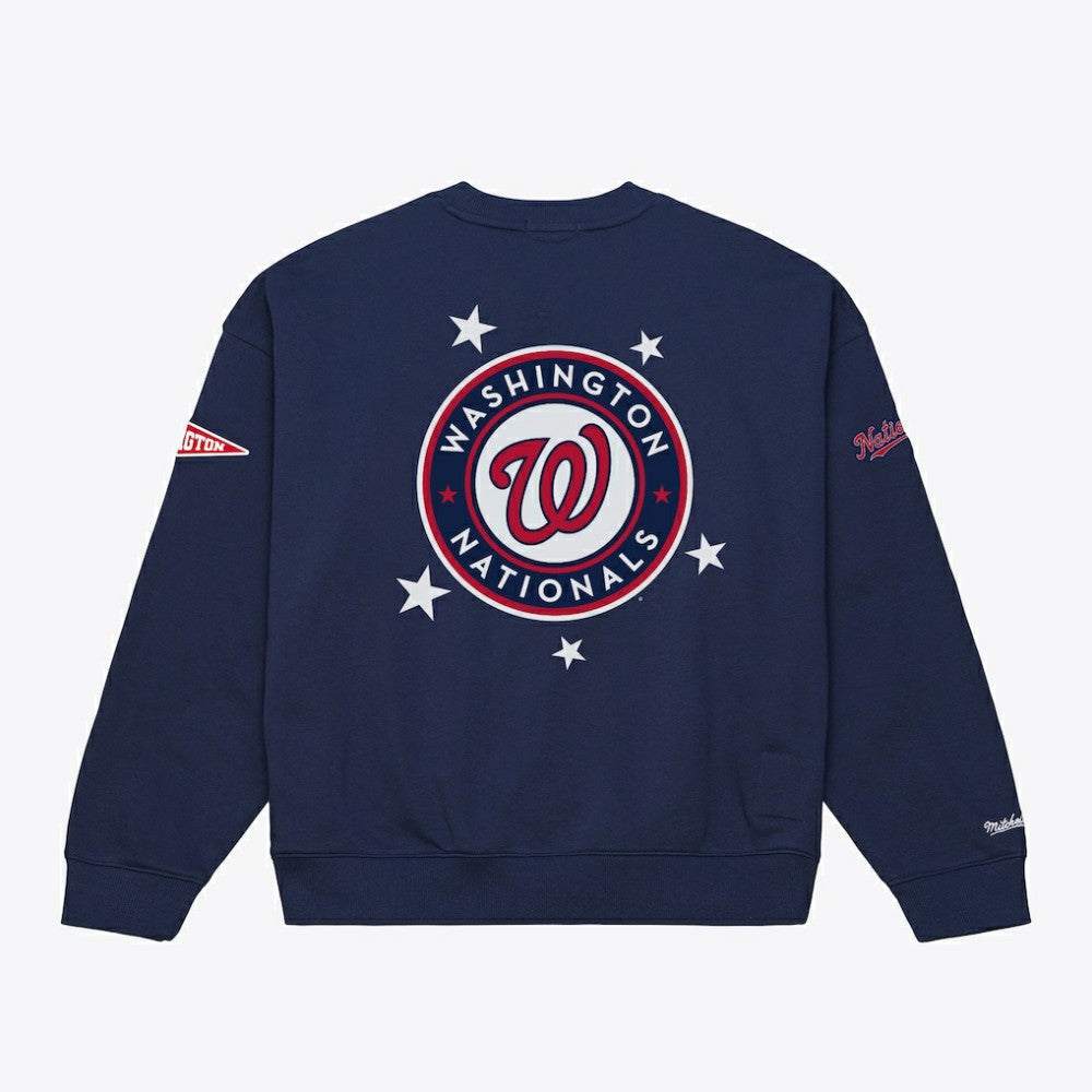 Washington Nationals Mitchell & Ness Women's Pep Rally Sweatshirt Sale