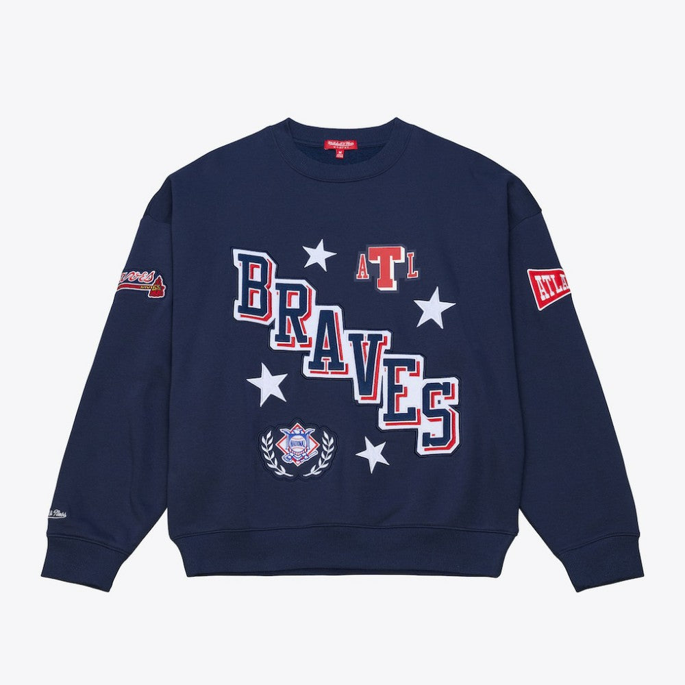 Atlanta Braves Mitchell & Ness Women's Pep Rally Sweatshirt Near Me