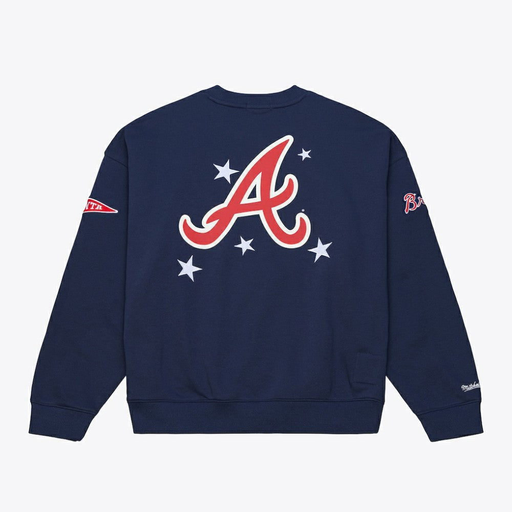 Atlanta Braves Mitchell & Ness Women's Pep Rally Sweatshirt Near Me