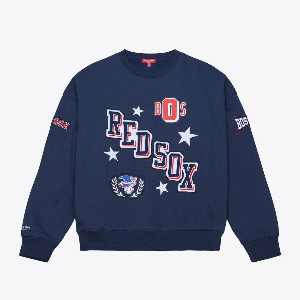 Boston Red Sox Mitchell & Ness Women's Pep Rally Sweatshirt for sale