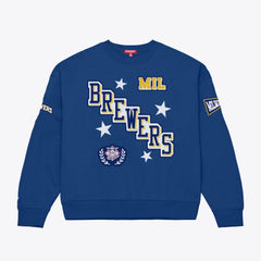 Milwaukee Brewers Mitchell & Ness Women's Pep Rally Sweatshirt Sale