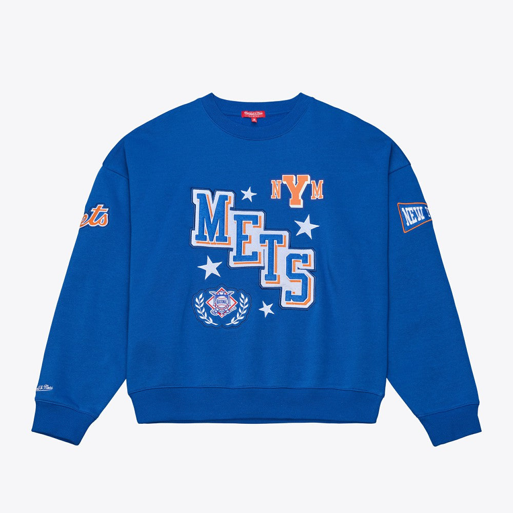New York Mets Mitchell & Ness Women's Pep Rally Sweatshirt Online