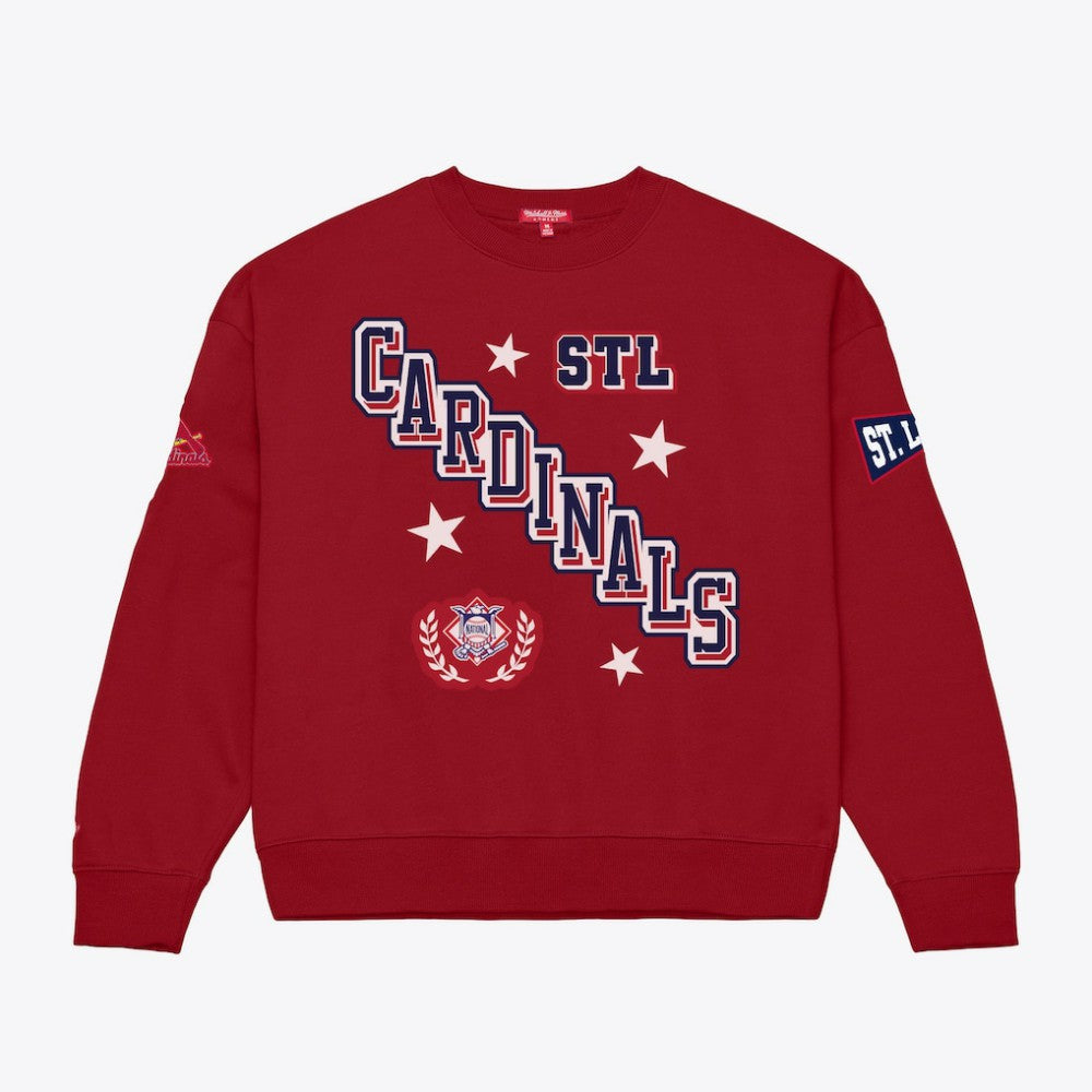 St. Louis Cardinals Mitchell & Ness Women's Pep Rally Sweatshirt Sale
