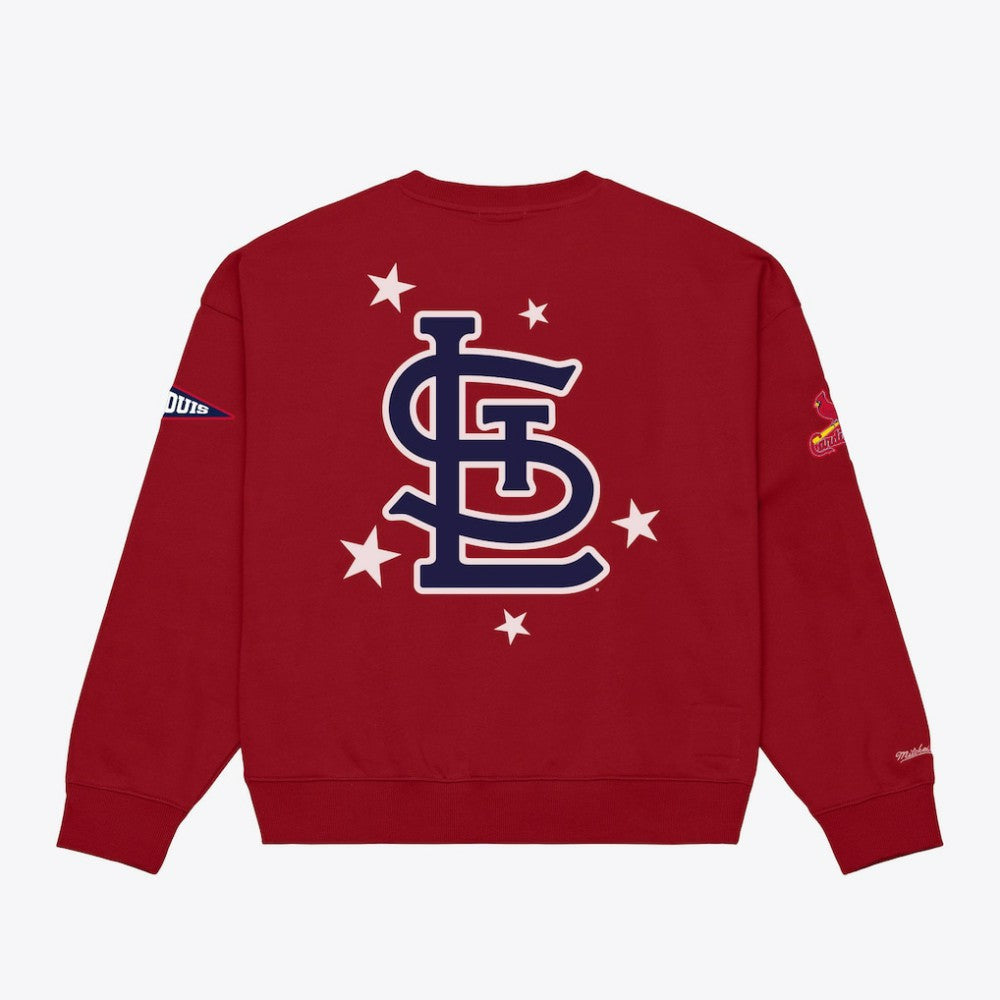 St. Louis Cardinals Mitchell & Ness Women's Pep Rally Sweatshirt Sale