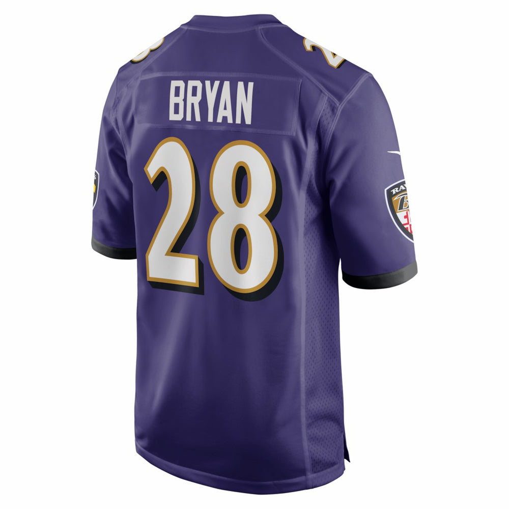 Taven Bryan Baltimore Ravens Team Game Jersey - Purple - Nike