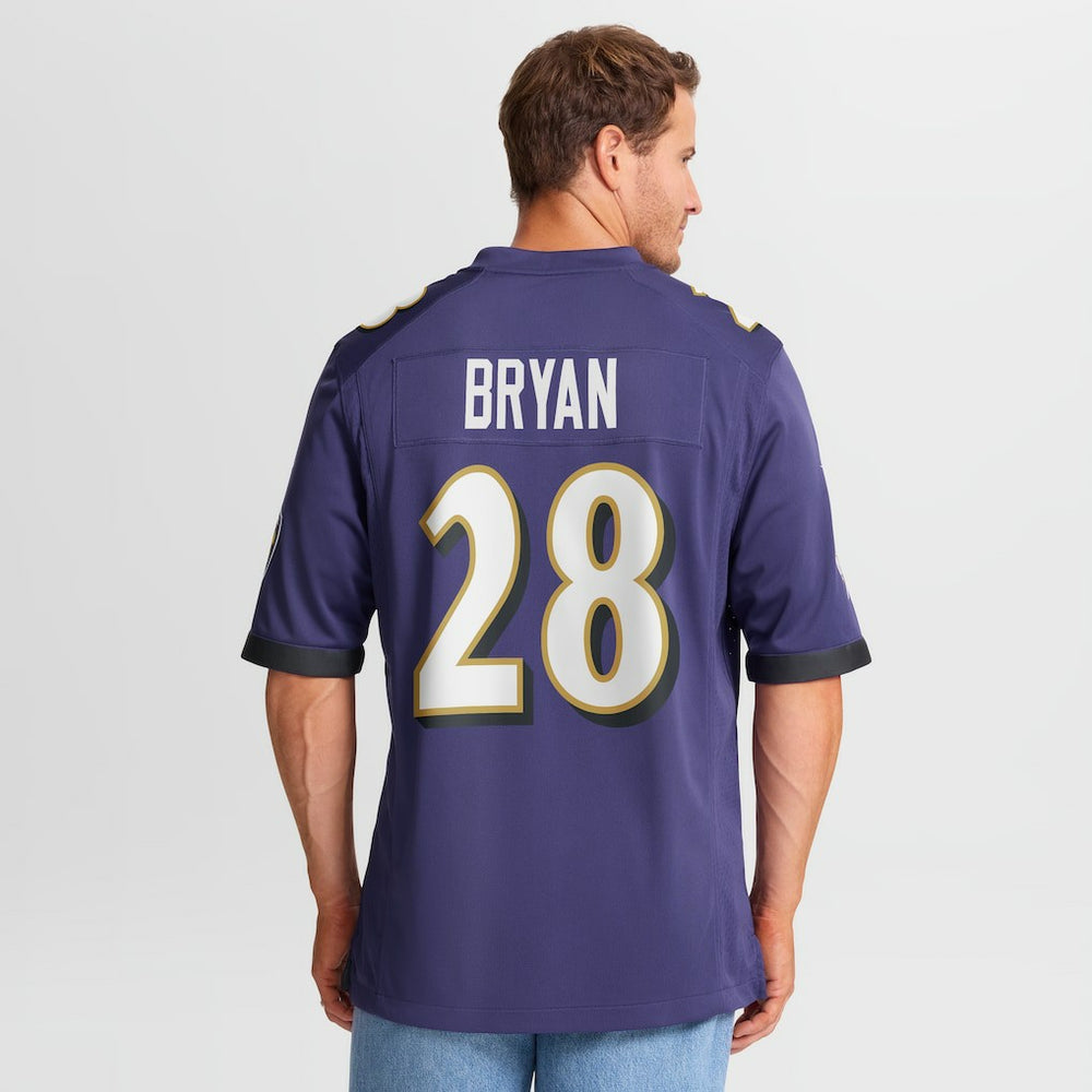 Taven Bryan Baltimore Ravens Team Game Jersey - Purple - Nike