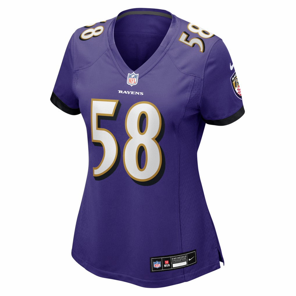 Taven Bryan Baltimore Ravens Women's Team Game Jersey - Purple - Nike