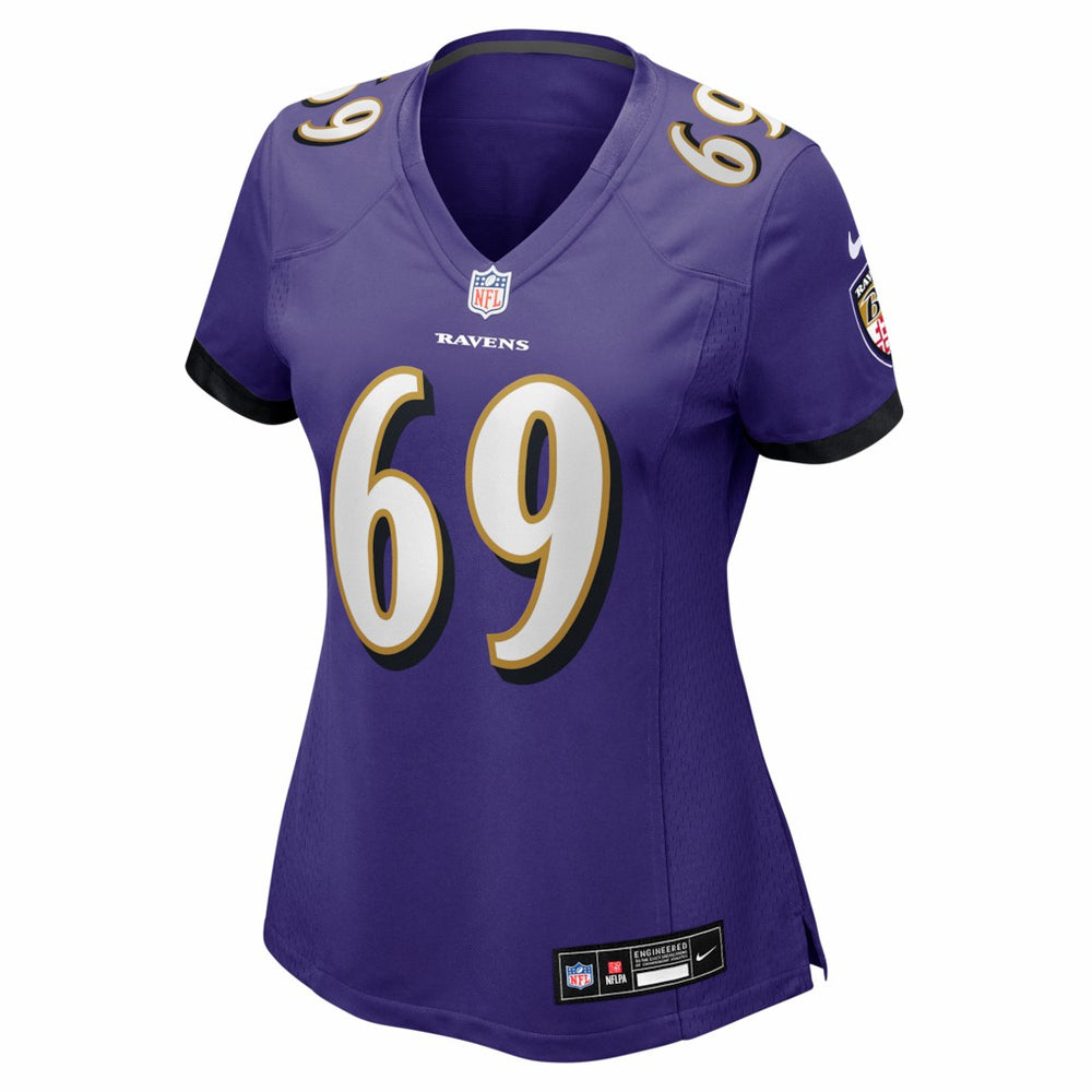 Josh Tupou Baltimore Ravens Women's Team Game Jersey - Purple - Nike