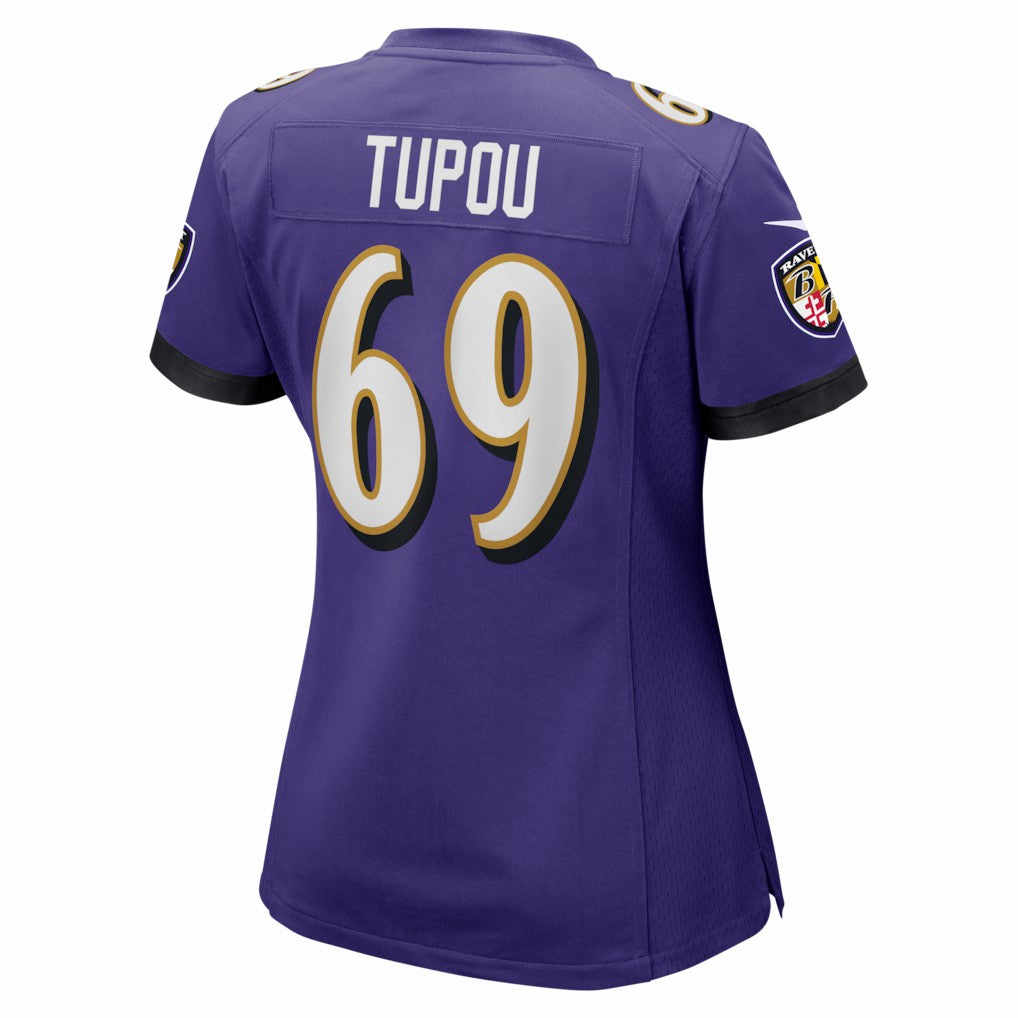Josh Tupou Baltimore Ravens Women's Team Game Jersey - Purple - Nike