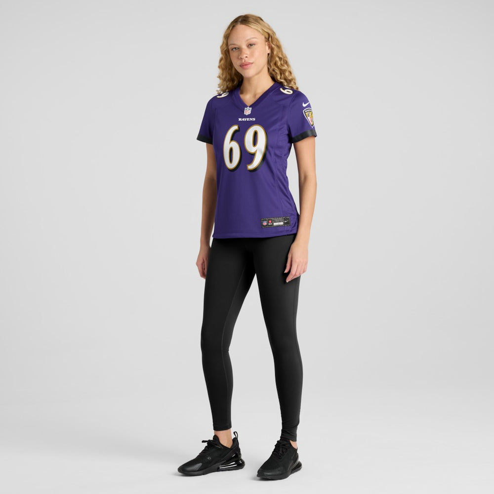 Josh Tupou Baltimore Ravens Women's Team Game Jersey - Purple - Nike
