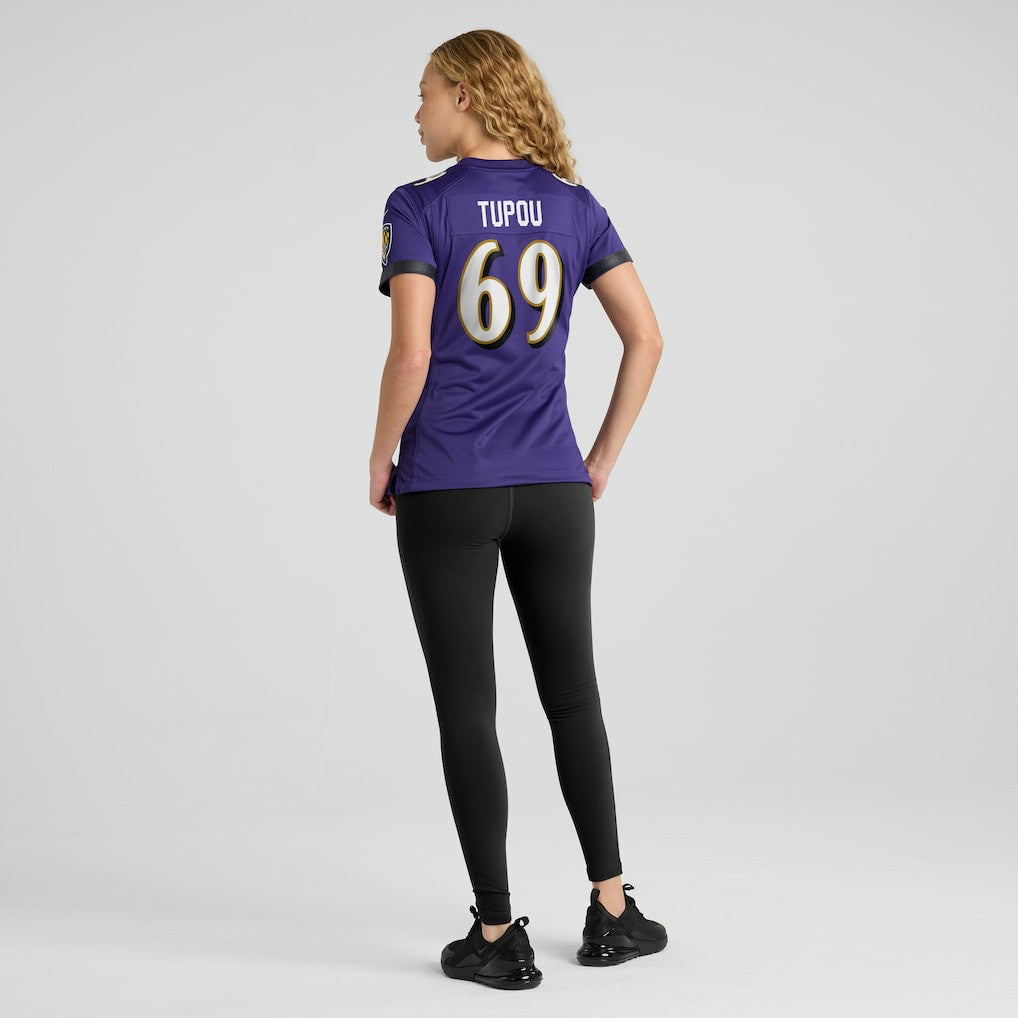 Josh Tupou Baltimore Ravens Women's Team Game Jersey - Purple - Nike