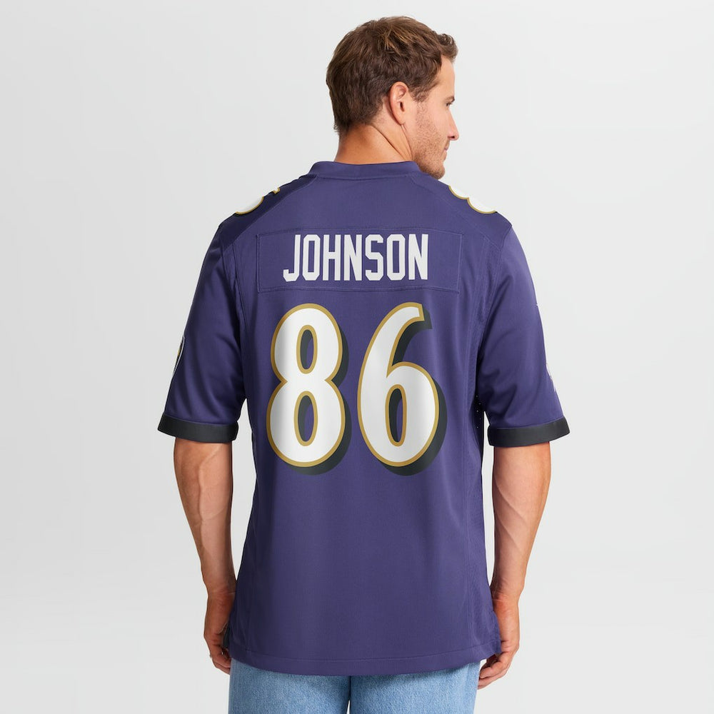 Cornelius Johnson Baltimore Ravens Team Game Jersey - Purple - Nike