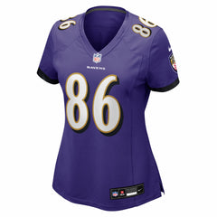 Cornelius Johnson Baltimore Ravens Women's Team Game Jersey - Purple - Nike