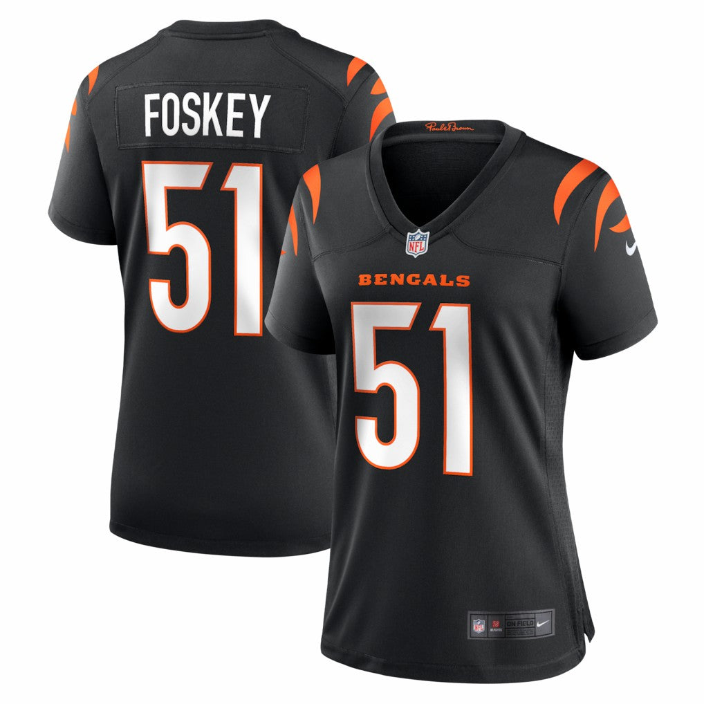 Isaiah Foskey Cincinnati Bengals Women's Team Game Jersey - Black - Nike