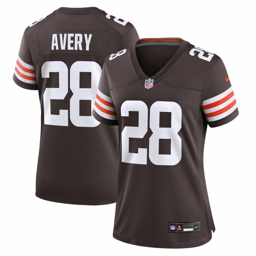 Tre Avery Cleveland Browns Women's Team Game Jersey - Brown - Nike