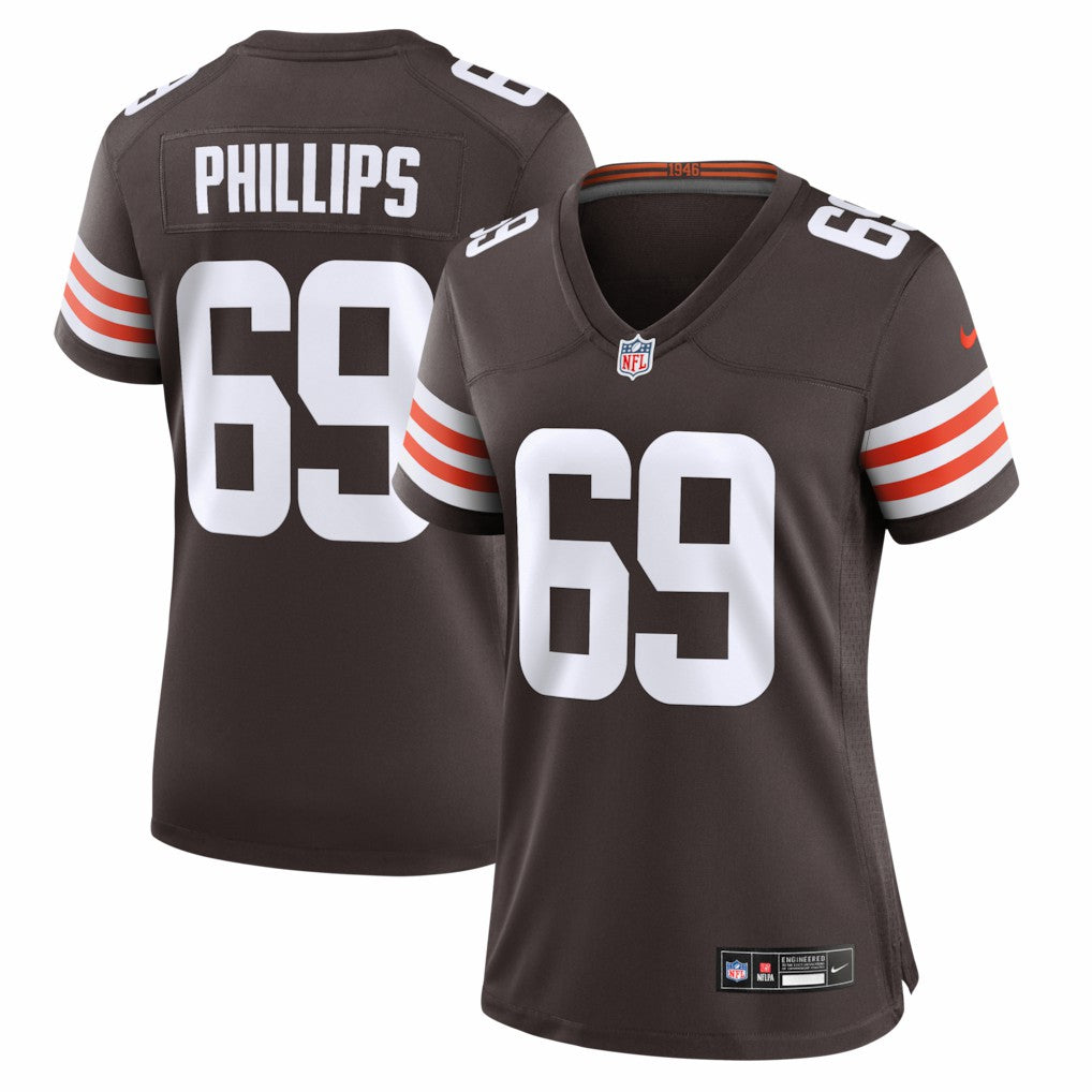 Tyre Phillips Cleveland Browns Women's Team Game Jersey - Brown - Nike