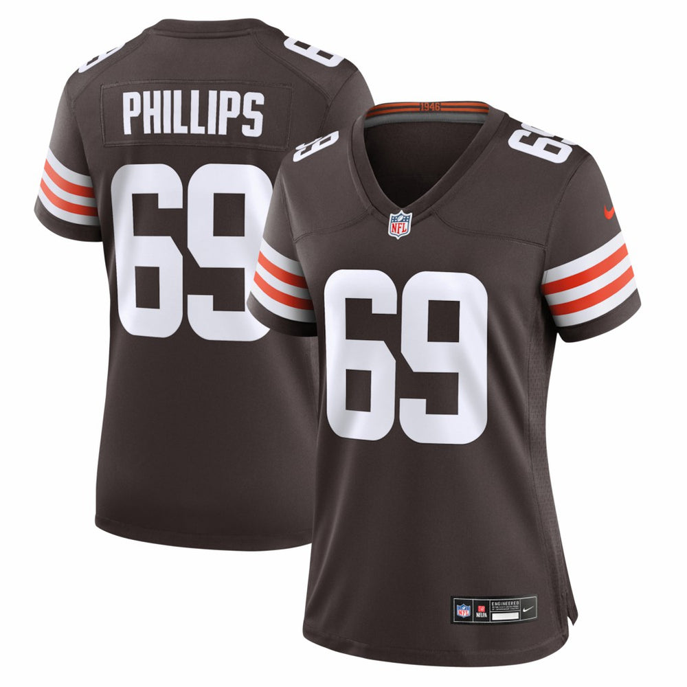 Tyre Phillips Cleveland Browns Women's Team Game Jersey - Brown - Nike