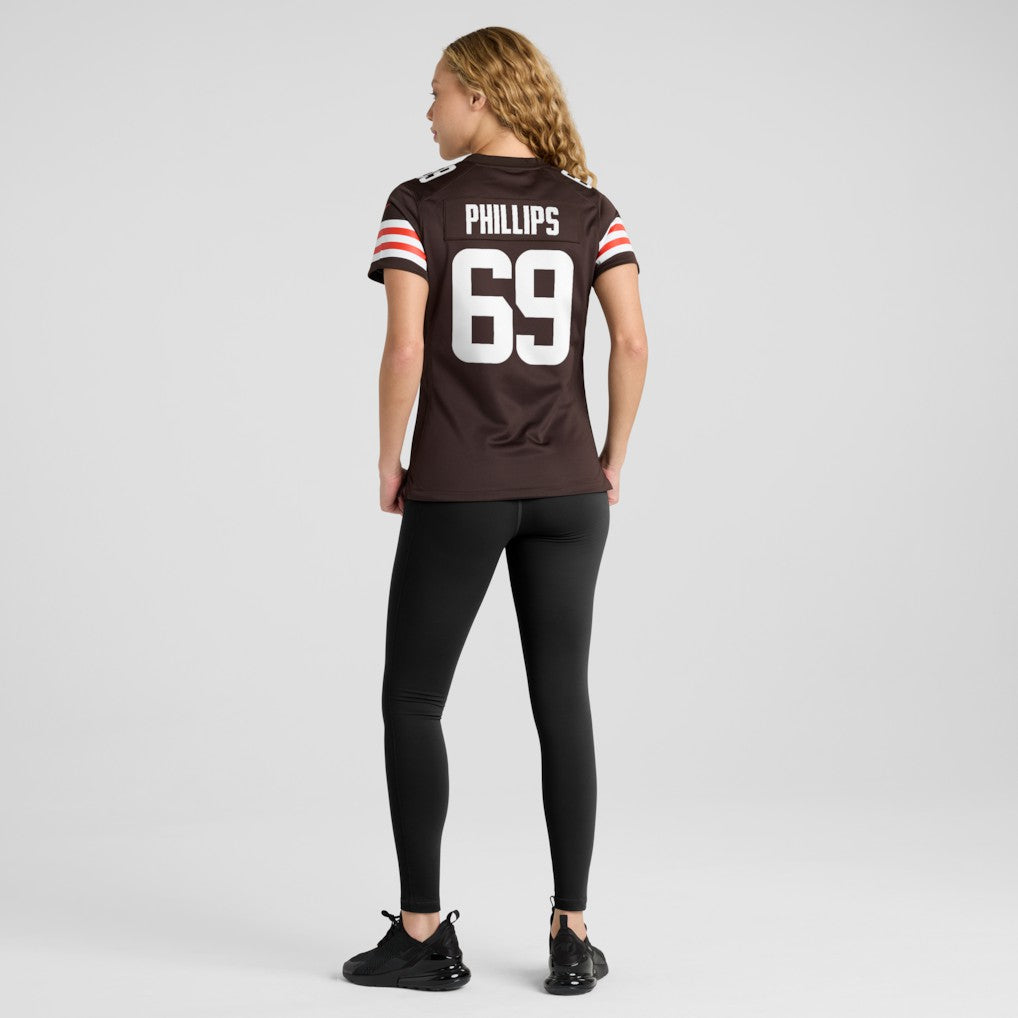 Tyre Phillips Cleveland Browns Women's Team Game Jersey - Brown - Nike