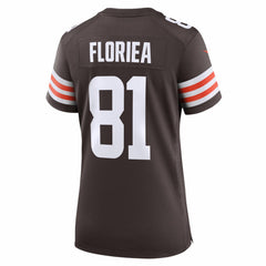 Luke Floriea Cleveland Browns Women's Team Game Jersey - Brown - Nike