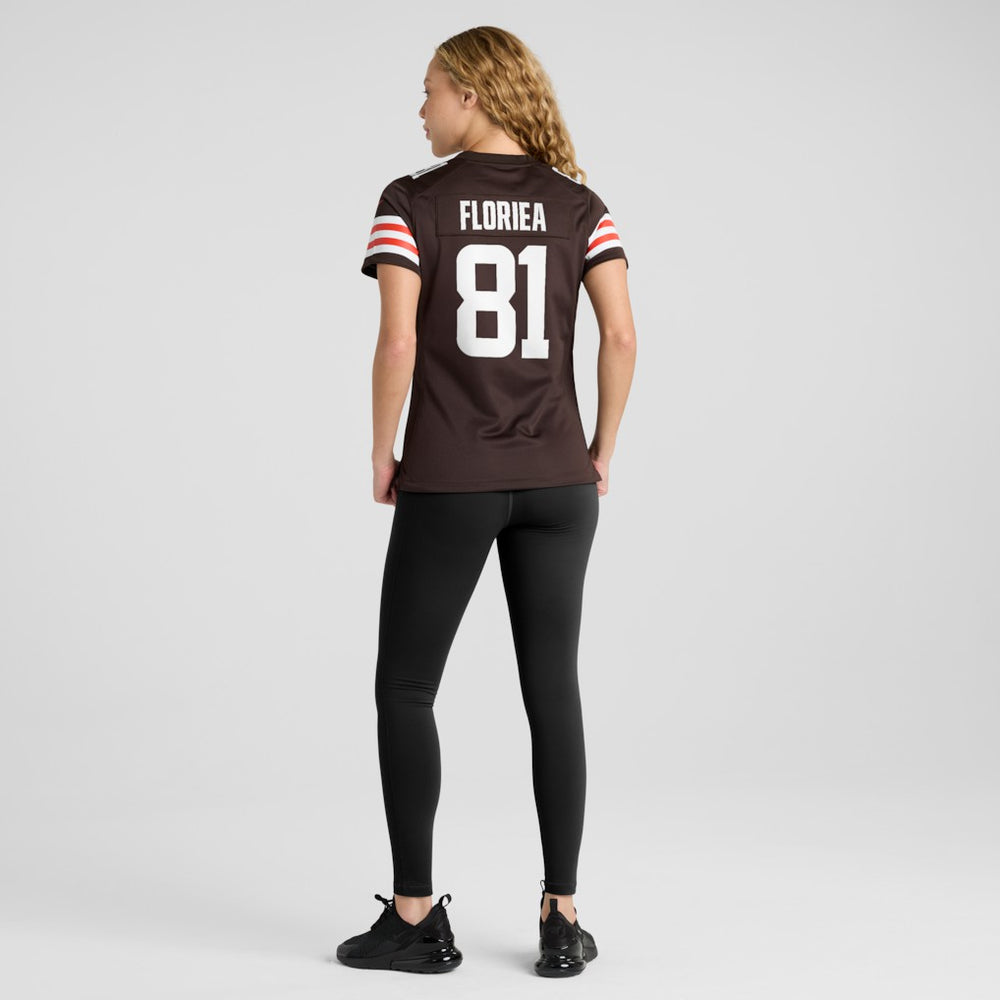 Luke Floriea Cleveland Browns Women's Team Game Jersey - Brown - Nike