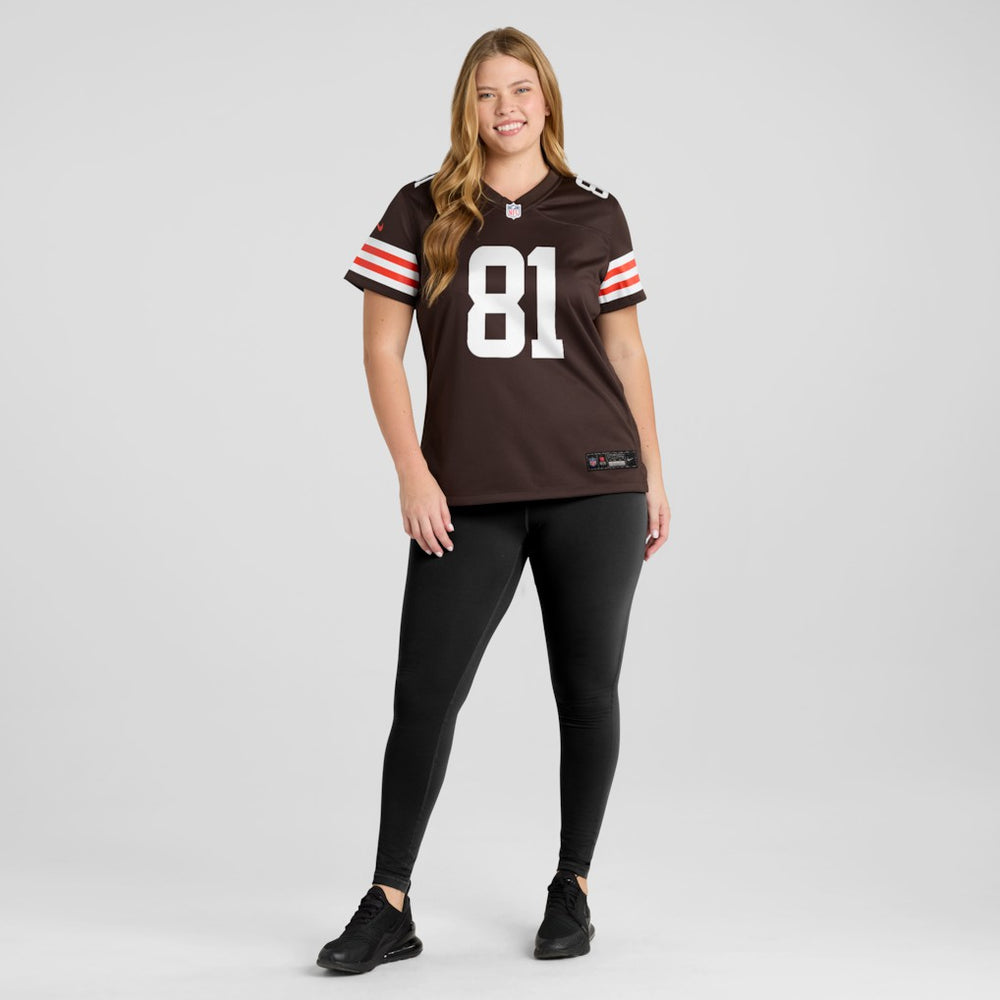 Luke Floriea Cleveland Browns Women's Team Game Jersey - Brown - Nike