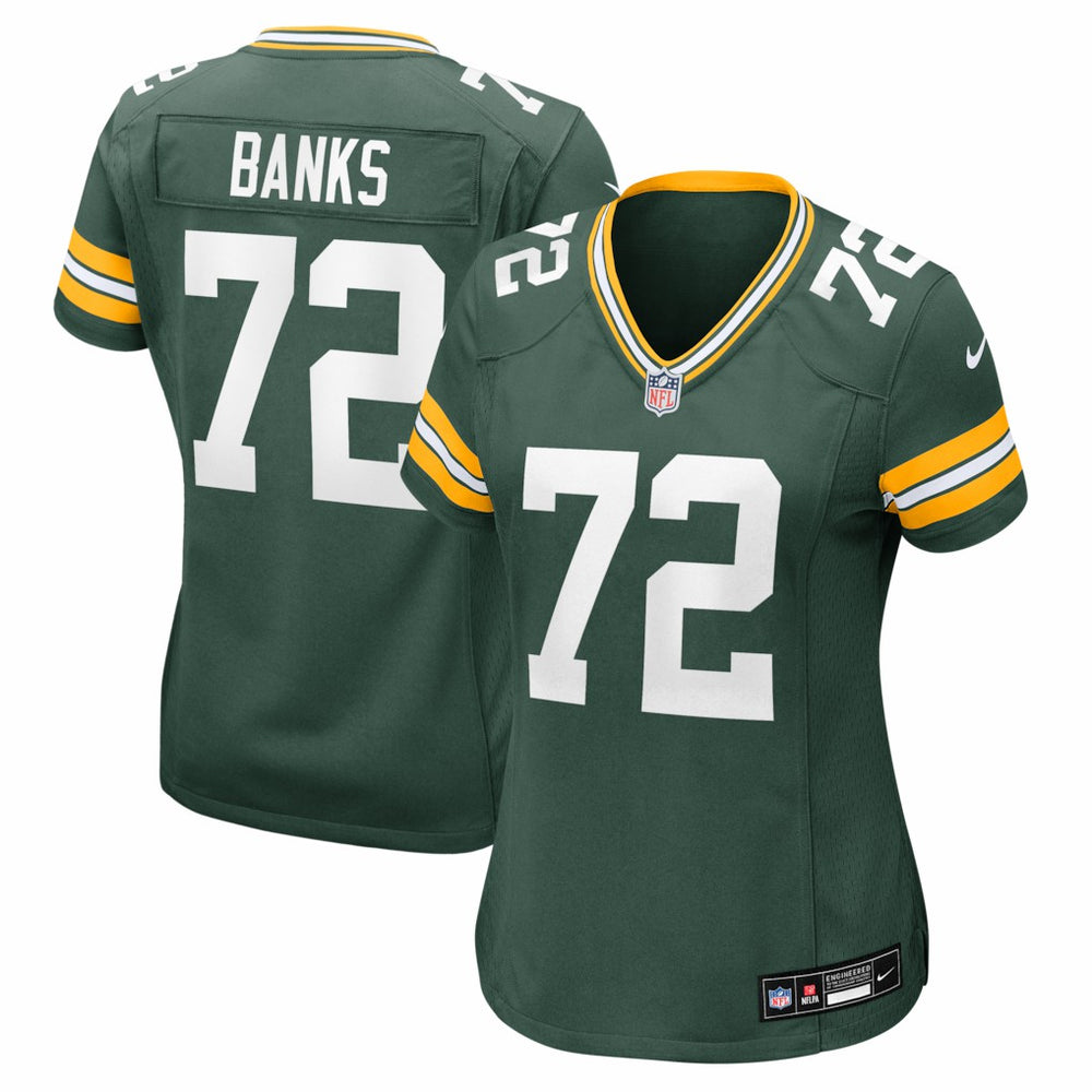 Brant Banks Green Bay Packers Women's Team Game Jersey - Green - Nike