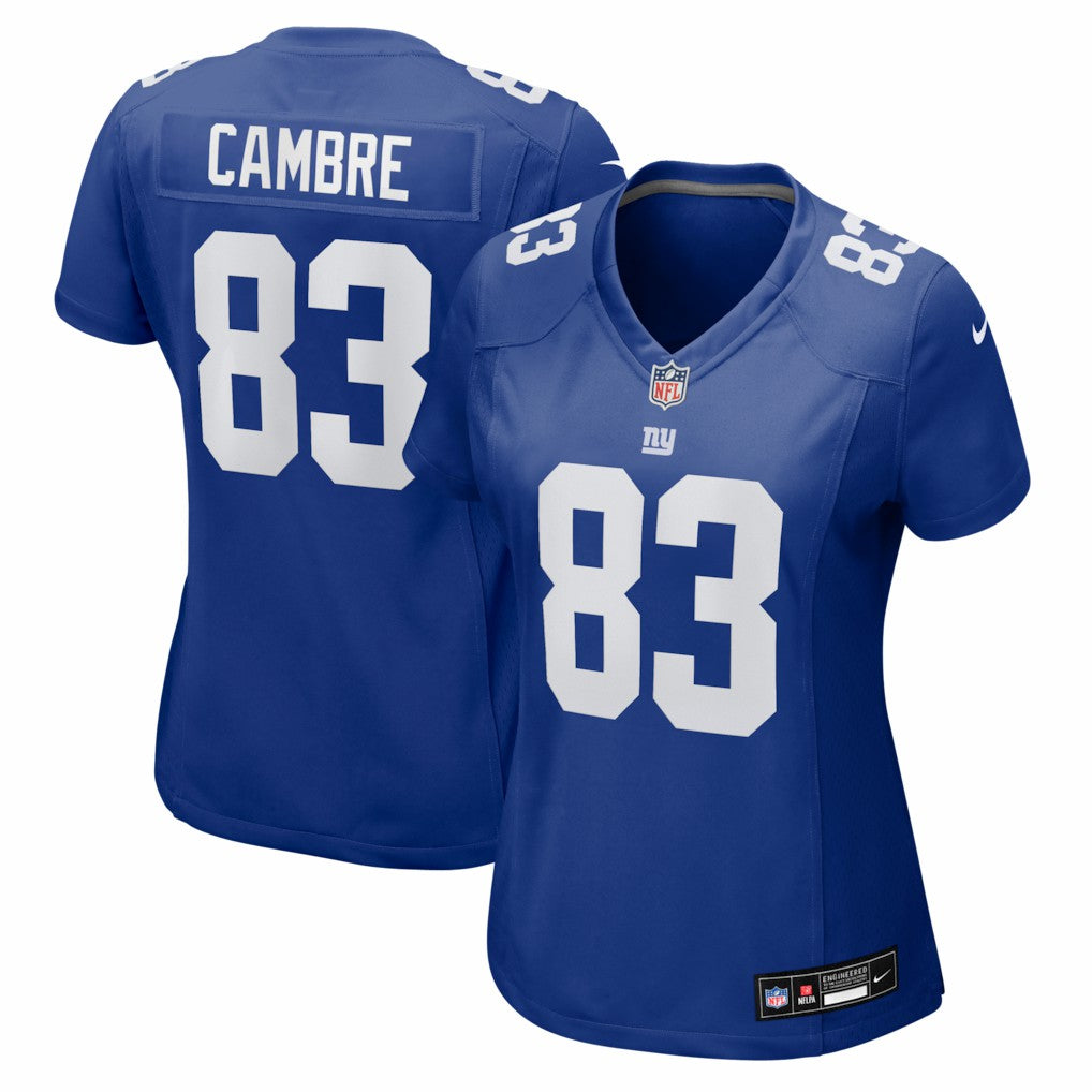Dalen Cambre New York Giants Women's Team Game Jersey - Royal - Nike