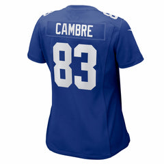 Dalen Cambre New York Giants Women's Team Game Jersey - Royal - Nike