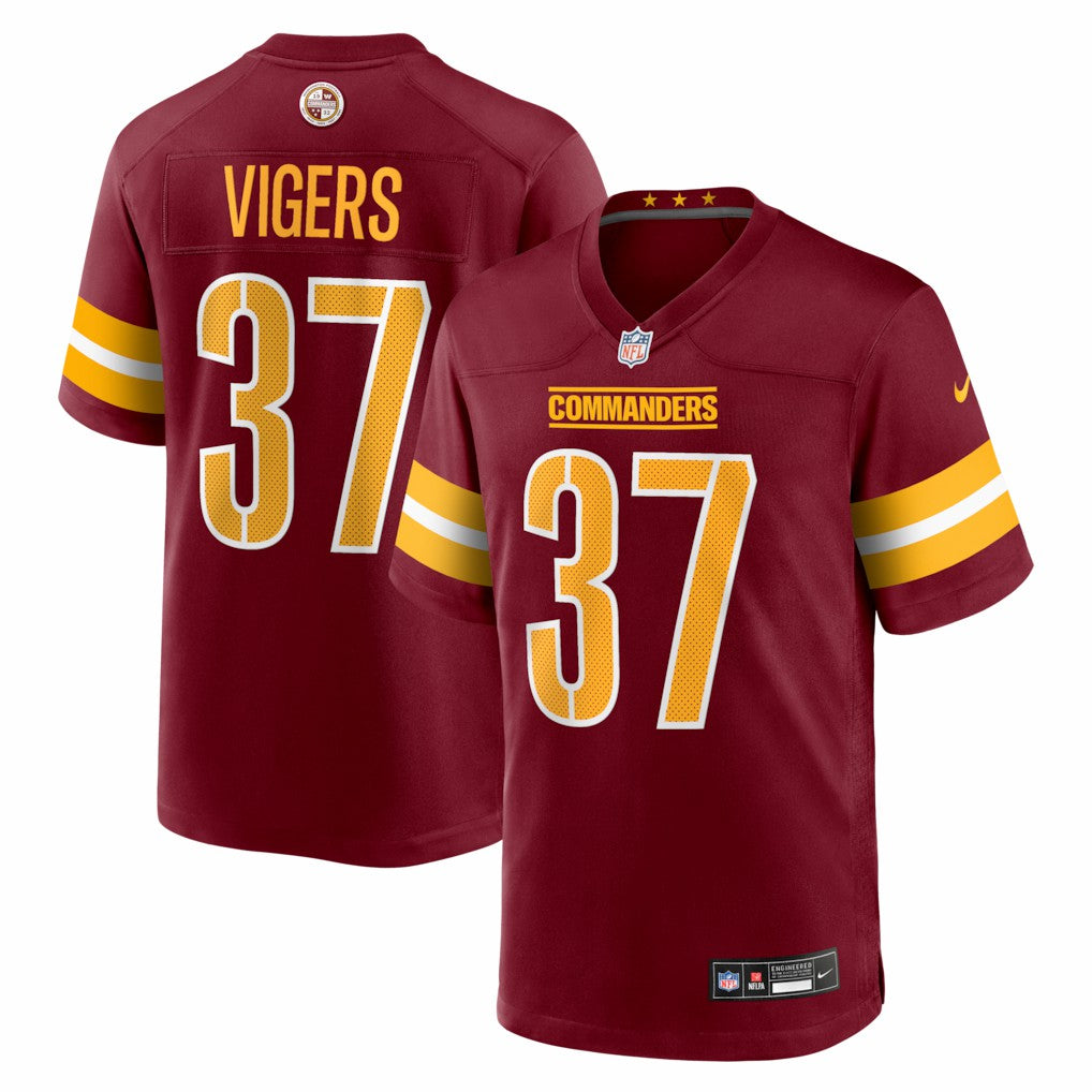 Car'lin Vigers Washington Commanders Team Game Jersey - Burgundy - Nike