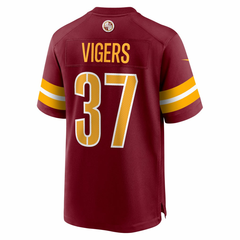 Car'lin Vigers Washington Commanders Team Game Jersey - Burgundy - Nike