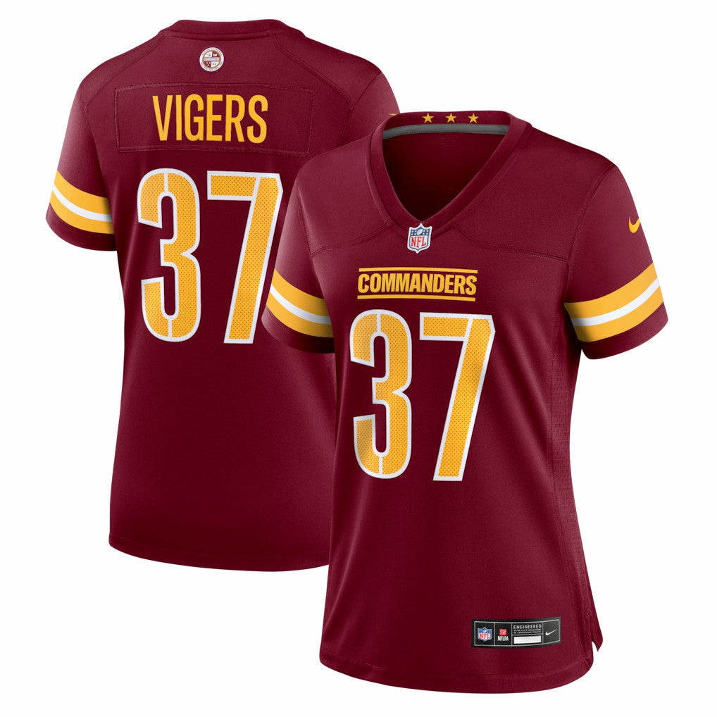 Car'lin Vigers Washington Commanders Women's Team Game Jersey - Burgundy - Nike