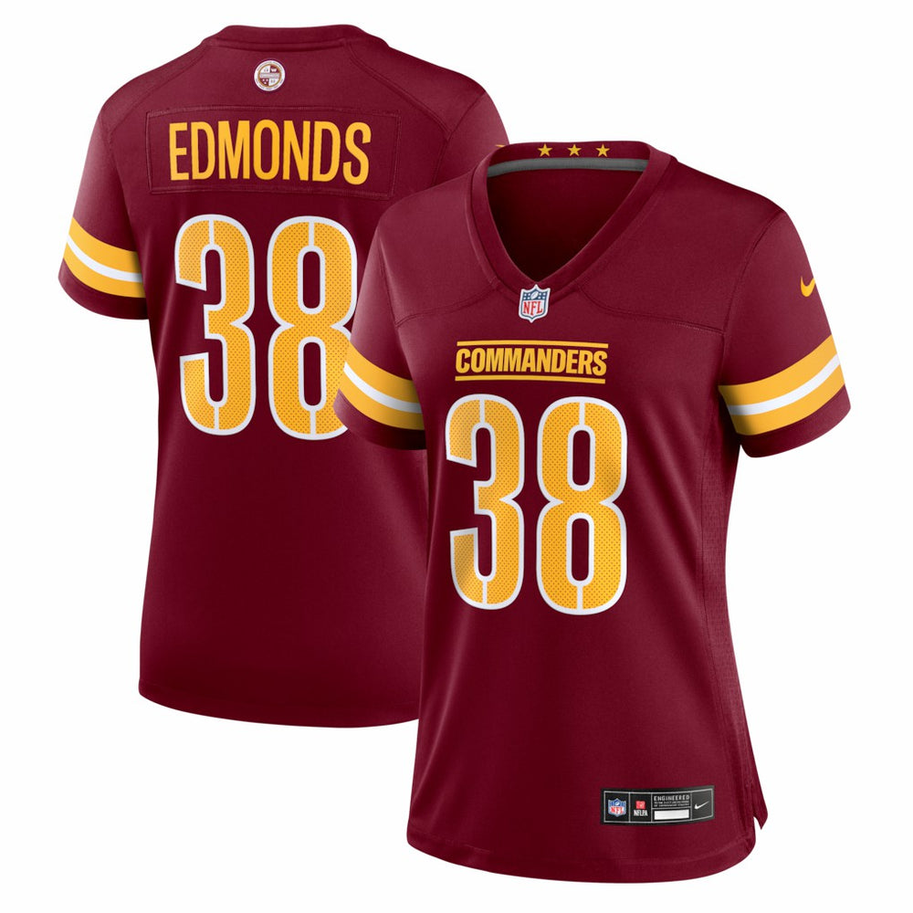 Chase Edmonds Washington Commanders Women's Team Game Jersey - Burgundy - Nike