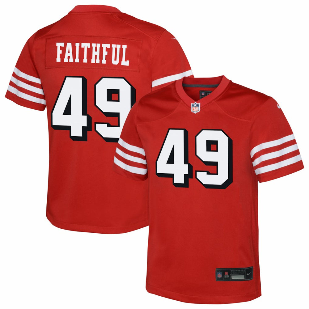 The Faithful San Francisco 49ers Youth Alternate 2 Game Jersey - Scarlet - Nike