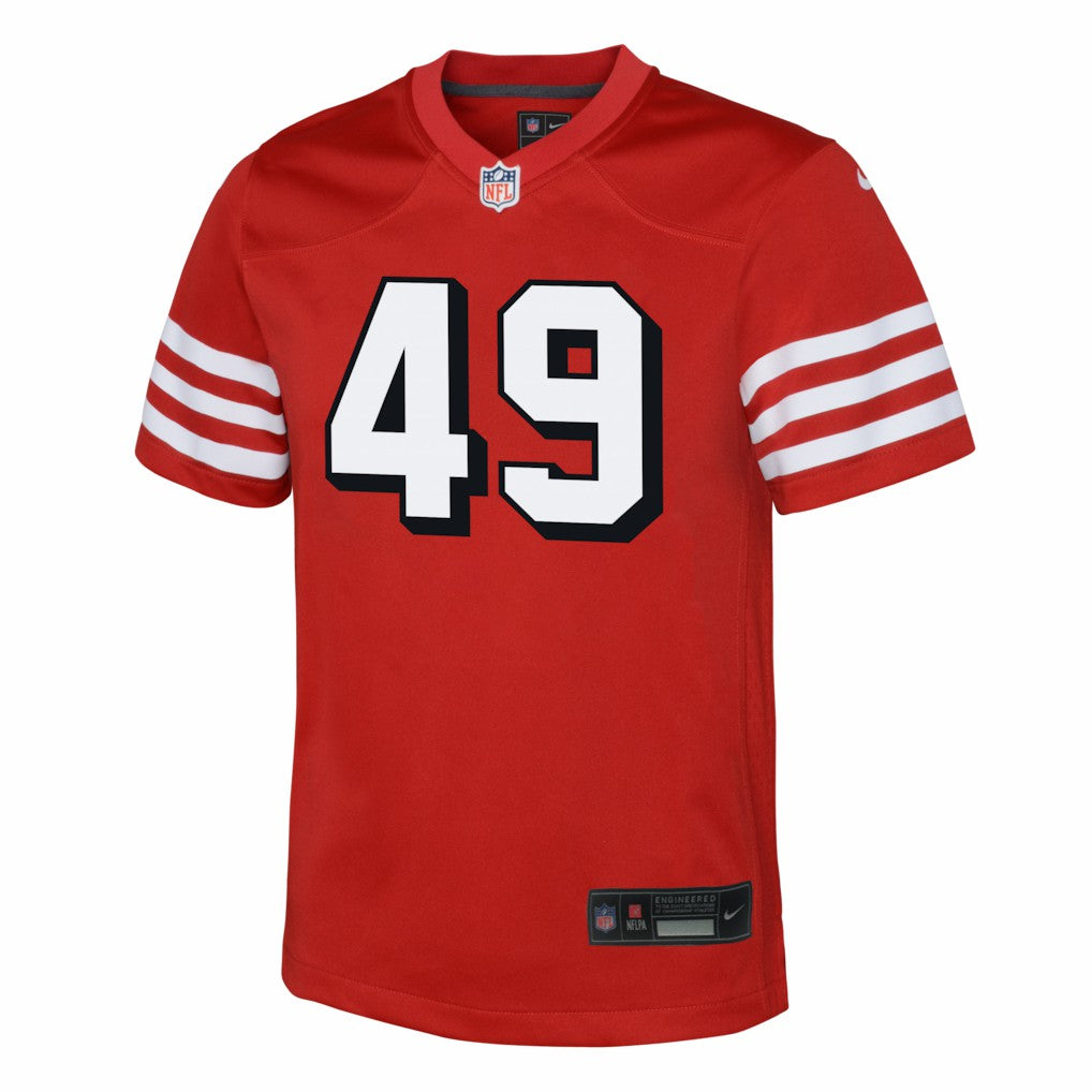 The Faithful San Francisco 49ers Youth Alternate 2 Game Jersey - Scarlet - Nike